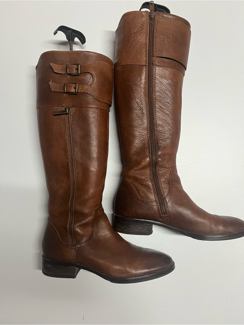 Arturo Chiang Brown Leather Riding Boots